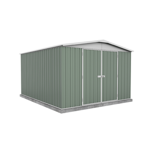 Absco Sheds 3.0 x 3.66 x 2.06m Pale Eucalypt Regent Double Door Garden Shed
