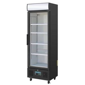 Polar Upright Display Fridge G-series Black 368ltr Commercial Catering Refrigerator