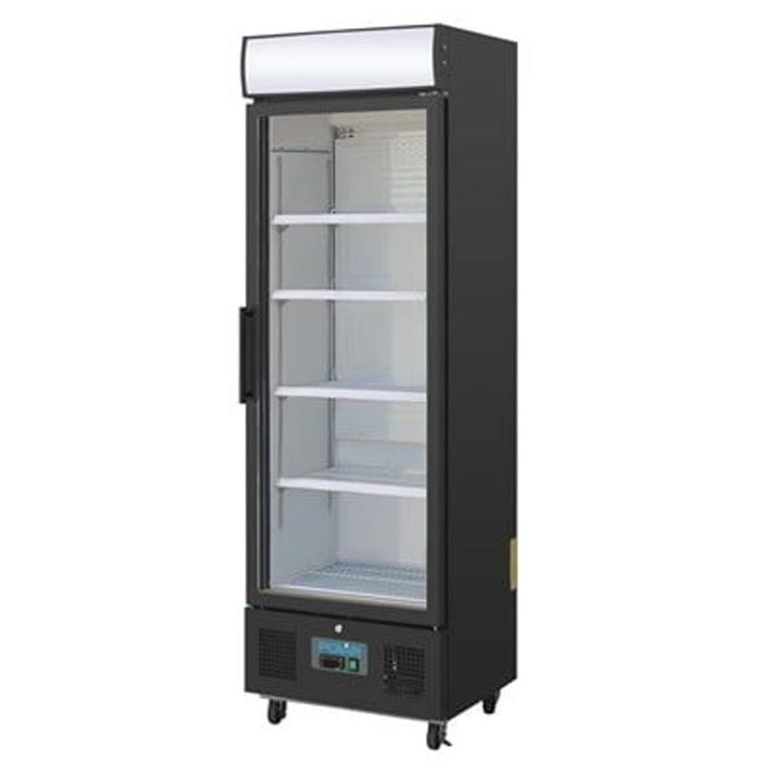 Polar Upright Display Fridge G-series Black 368ltr Commercial Catering Refrigerator