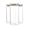 Argon Tableware Glass Storage Jars with Metal Lids - 1.5 Litre - Pack of 3