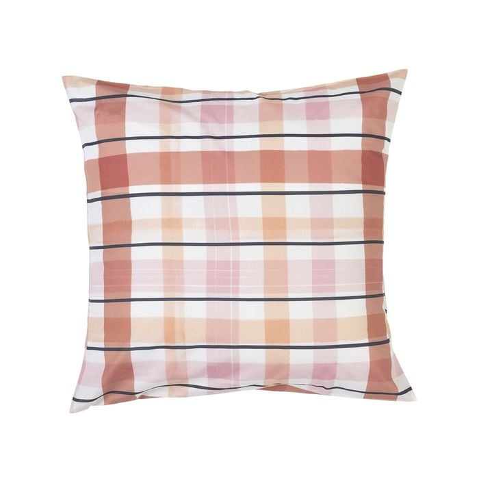 Ecology Isla Euro Pillowcase Size 65 x 65cm Clay/Pink Bedding