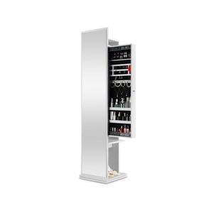 Slim Rotating Mirror Storage Cabinet
