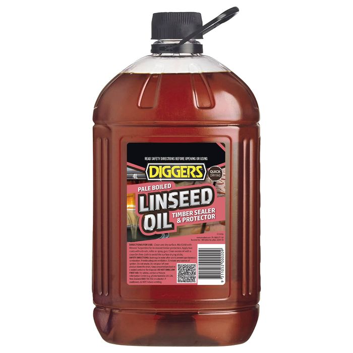 DIGGERS 4L Pale Boiled Linseed Timber Oil Quicker Dry Concentrate