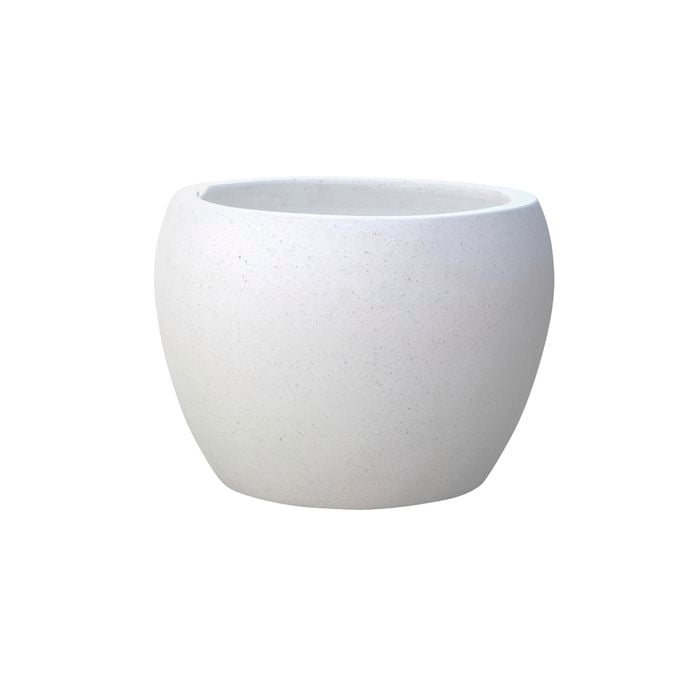 Northcote Pottery 55cm White Terrazzo Look Precinct Lite Moon Bowl