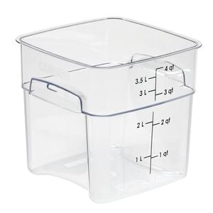Cambro Square Food Storage Container Fresh Pro Polycarbonate Clear 3.8l Commercial Kitchen Storage