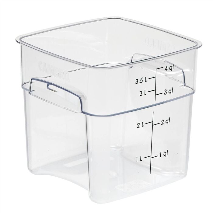 Cambro Square Food Storage Container Fresh Pro Polycarbonate Clear 3.8l Commercial Kitchen Storage