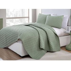 Ramesses 3 Piece Chic Embossed Comforter Set Frost King