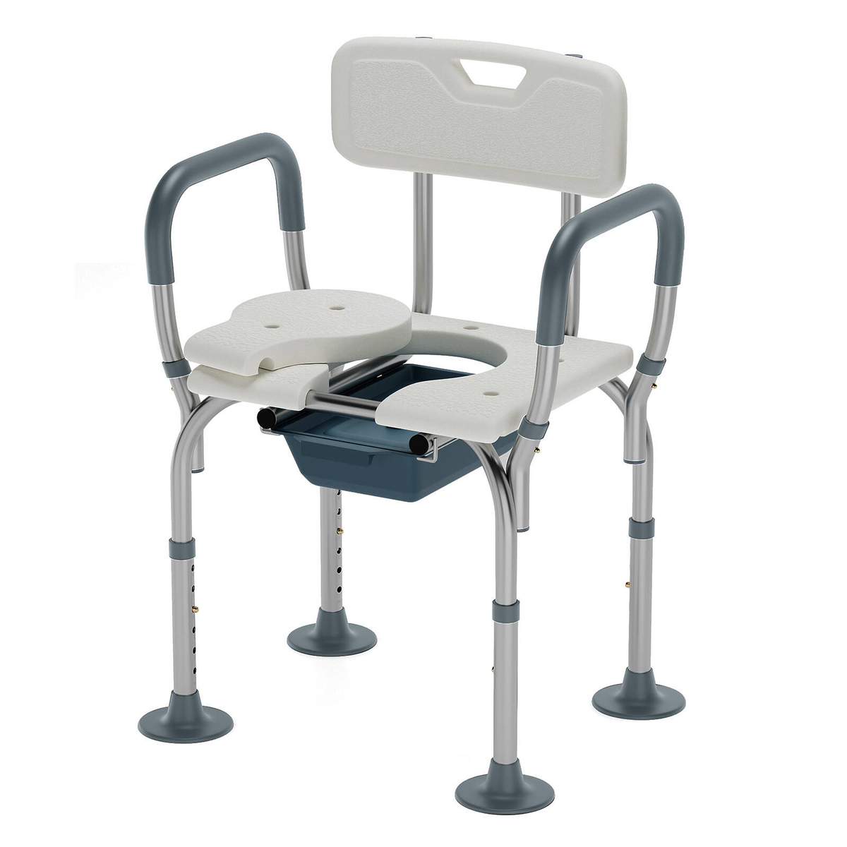 Altus Shower Chair With Commode Height Adjustable Aluminium Frame ...
