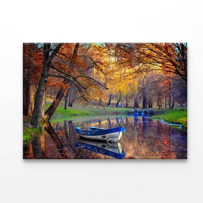 Mystical River with Boat   Print 100% Australian Made 50 x 40cm  (Acrylic)