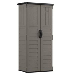 Suncast 820 x 640 x 1830mm Black Resin Vertical Shed
