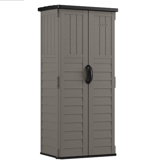 Suncast 820 x 640 x 1830mm Black Resin Vertical Shed