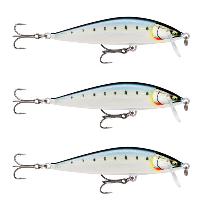 3x Rapala 9.5cm Countdown Sinking Hardbody Balsa Fishing Lures -Gilded Maiwashi