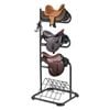 VEVOR Freestanding Saddle Stand Black with 3 Removable Rotating Tiers for Tack