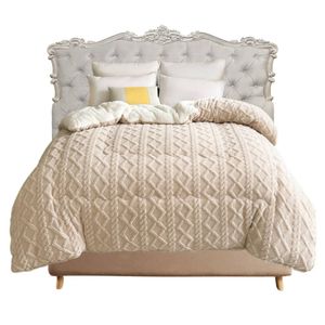 Anycozy Blanket 200×230cm Beige Cashmere Super Thick Warm Quilt Comforter (Queen Size)