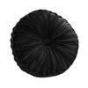 Anypillow Round Pleated Velvet Pillow – Soft Plush Cushion with Filling