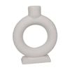 Maine & Crawford Ophelia 17cm Textured Ceramic Flower Vase Home Room Decor White