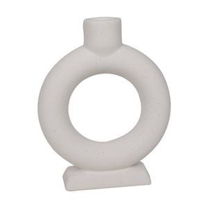 Maine & Crawford Ophelia 17cm Textured Ceramic Flower Vase Home Room Decor White