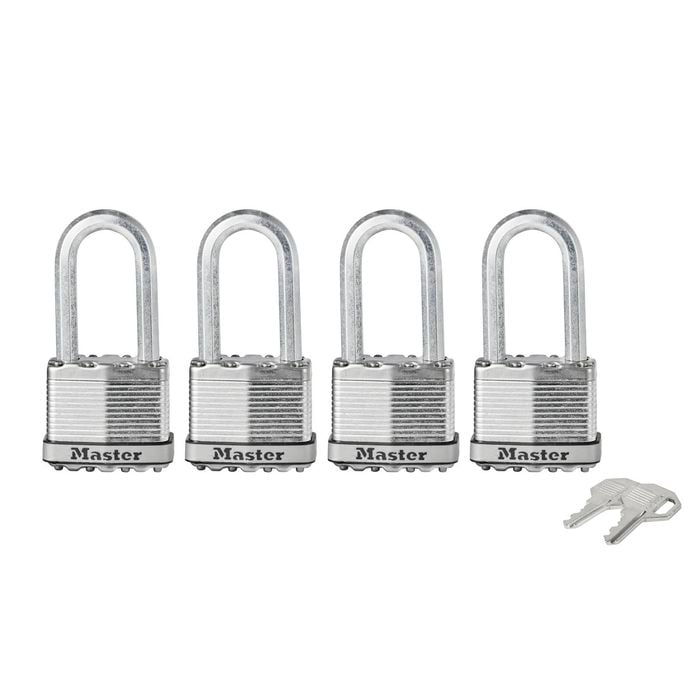 Master Lock Magnum With 51mm Long Shackle Padlock - 4 Pack