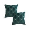 SOGA 2X 45cm Festive Teal Christmas Tree Gold Star Holiday Throw Pillow
