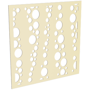 ProtectorAl 300-1200 x 300-1200mm Primrose Bubbles Unframed Solid Aluminium Decorative Panel