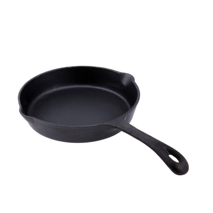 Gourmet Kitchen 20cm Cast Iron Frypan W/ Vegetable Oil Coating Skillet Black