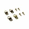 Everhang 6kg Brass Plated Picture Hanging Triangle D-Ring - 4 Pack