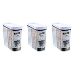 3PK Lemon and Lime Crystal Ribbed Food Dispenser Container 2.7L/22x8x26cm Assrtd