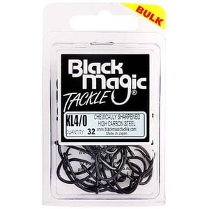 Black Magic KL Black Fishing Hook Large Bulk Pack 4/0