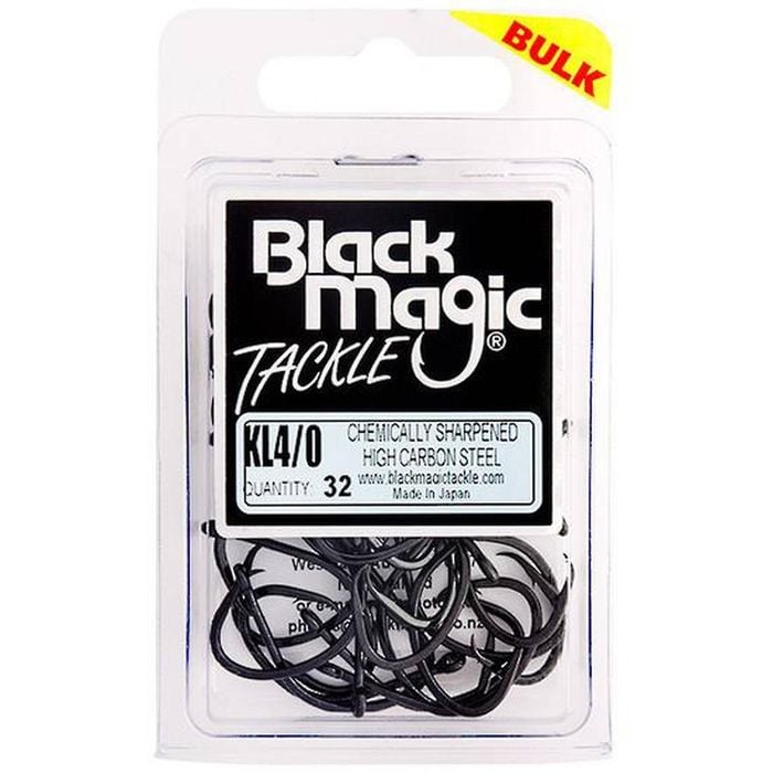 Black Magic KL Black Fishing Hook Large Bulk Pack 4/0