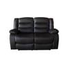 2 Seater Recliner Sofa In Faux Leather Lounge Couch in Black