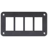 Switch Boss 4 Gang Black Aluminium Rocker Switch Mounting Panel
