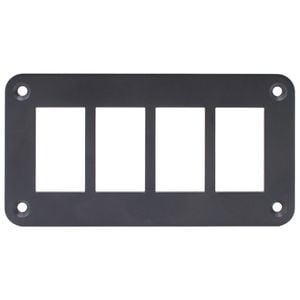 Switch Boss 4 Gang Black Aluminium Rocker Switch Mounting Panel