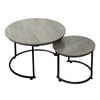 Levede Round Nesting Coffee Table Set of 2 - Grey