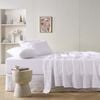 Vintage Design Homewares Double White  French Linen Sheet Set