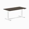 Desky Dual Sit to Stand Dark Bamboo Desk 1500x750mm White Frame