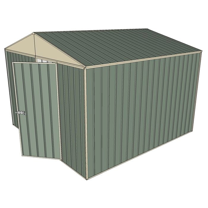 Build-a-Shed  3 x 3 x 2.3m Gable Single Hinged Door Shed - Green