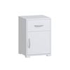 Practa Bedside Table Bundle - 1 Drawer 1 Door - White