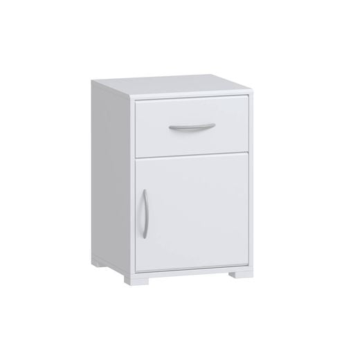 Practa Bedside Table Bundle White 1 Drawer 1 Door Bunnings New Zealand