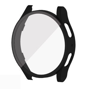 PC Full Cover Screen Glass Protector Shell Case - For Samsung Galaxy Watch 6th 44mm (Black)