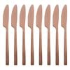 Argon Tableware Stainless Steel Dinner Knives - 21cm - 4x Durable Rust Resistant Stainless Steel Dishwasher Safe Flatware Set