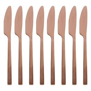 Argon Tableware Stainless Steel Dinner Knives - 21cm - 4x Durable Rust Resistant Stainless Steel Dishwasher Safe Flatware Set