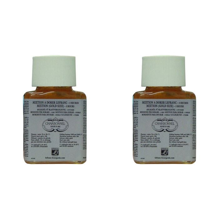 2x Charbonnel 75ml Oil Based Gilding Mix 3h Lead Free Diy Restoration Gold Size
