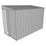 Build-a-Shed 1.5 x 3 x 2m Sliding Door Tunnel Shed - Zinc