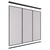 Lugna 2400 x 1801-2700mm Black VJ Panels Wardrobe Triple Sliding Doors