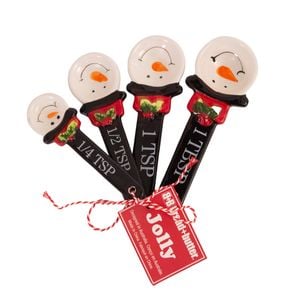 Snowman Spoons 4 Pack Black / White