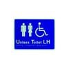 Lockwood Braille Signage Unisex Toilet Left Hand BRS1706L