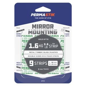 Permastik 80mm x 24mm Mirror Mounting Strips