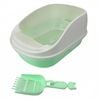Yes4pets Large Portable Cat Toilet Litter Box Tray With Scoop And Grid Tray Green