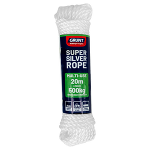 GRUNT 6mm x 20m White Super Silver Rope