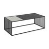 Modern Furniture STRINGTON Rectangular Coffee Table 120cm - Black Marble Effect